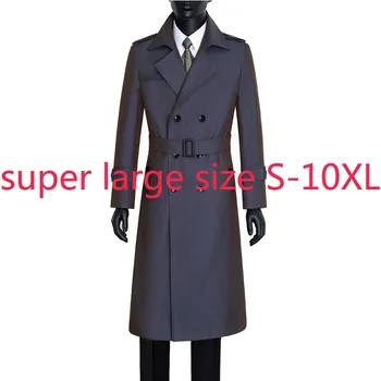 Новое поступление, Модное Высококачественное Повседневное Пальто X-long с отложным воротником, Двубортное Толстое пальто-Хамелеон, Мужские Большие Размеры S-8XL9XL10XL