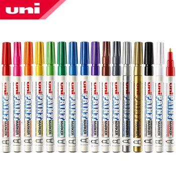 12 шт./компл. UNI PX-21 маленькая Ручка для рисования, 15-цветная Водонепроницаемая Промышленная Не выцветающая Ручка для шин, Перманентная ручка для рисования