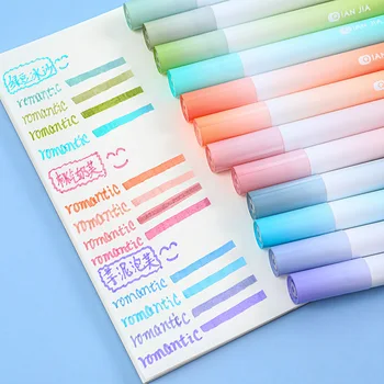 Креативные Милые 4 шт./компл. Morandi Colors, наборы градиентных цветных маркеров Для рисования, школьные канцелярские принадлежности Kawaii