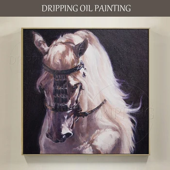 Талантливый художник, ручная роспись, высококачественная современная картина маслом лошади на холсте, красота, животное, лошадь, картина маслом для декора стен