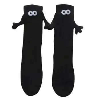 Носки с магнитным отсосом, пара носков для девочек, женские носки с магнитным отсосом, 3D кукла, держащаяся за руки, костюмы на Хэллоуин для девочек