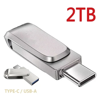 Металлический флеш-накопитель USB 3.0 емкостью 2 ТБ, флэш-накопители USB емкостью 2 ТБ, Высокоскоростная Флешка емкостью 1 ТБ, Водонепроницаемый USB-накопитель, Новая обновленная Портативная USB-память