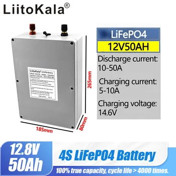 Аккумуляторная батарея LiitoKala 12V 50Ah с глубоким циклом LiFePO4 12,8 V 50ah со сроком службы 4000 циклов со встроенной защитой BMS