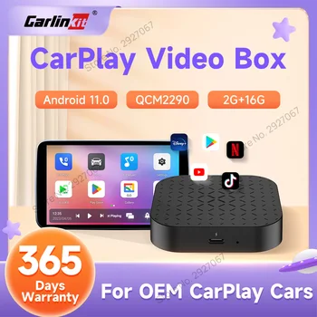 CarlinKit CarPlay Android TV Ai Box QCM2290 Android 11 Беспроводной Android Auto Youtube Netflix Iptv Коробка для потокового видео 5G Wifi BT