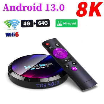 H96 MAX RK3528 Smart TV Box Android 13 Rockchip 3528 Четырехъядерный телеприставка с Поддержкой декодирования видео 8K Wifi6 BT5.0 Медиаплеер