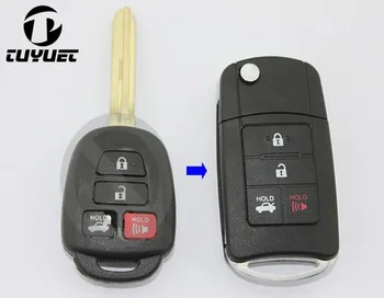 5 шт./лот Модифицированный флип-флодирующий корпус дистанционного ключа для Toyota Camry TOY43 Case Fob 4 кнопки