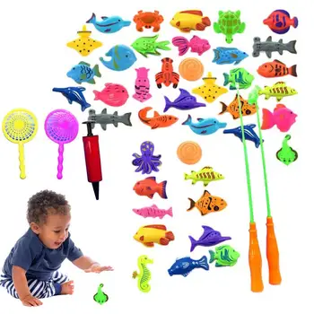 Магнитные игровые игрушки для рыбалки, Игры для детского душа, Игрушки для рыбалки, игрушки для ванной, игрушки для рыбалки в ванной, игрушки для воды в бассейне