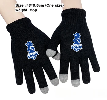 Звуковые Теплые перчатки с цифровой печатью, Мультяшные мужские и женские Осенне-зимние Уличные Перчатки с сенсорным экраном, защищающие от холода