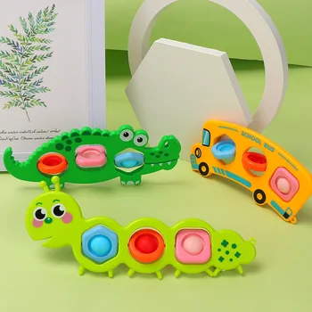 Креативная мультяшная игрушка с пузырьками, декомпрессионная головоломка, игра для раннего образования, вращающаяся игрушка для мальчиков и девочек, подарки
