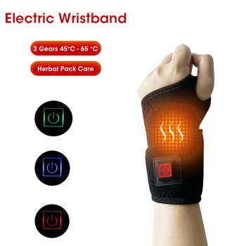 USB Электрический браслет с подогревом, 1 шт. бандаж, обертывание, терапия травами, Самонагревающийся браслет для рук с подогревом, Компрессионный браслет для снятия боли