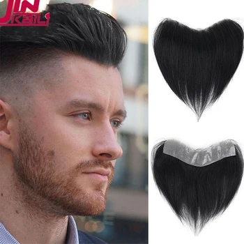Синтетические парики JINKAILI с линией роста волос на лбу, V-образные передние фасели, невидимые ленты для париков, мужские наклейки для париков-невидимок