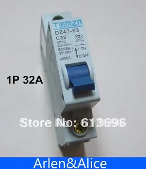 Мини-автоматический выключатель MCB C45 C ТИПА 1P 32A 230/400 В ~ 50 Гц/60 Гц