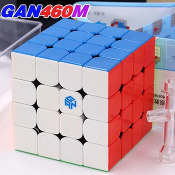 Волшебный Куб 4x4 GAN 460 М 460 М 4x4x4 GANCUBE WCA Обучающая Игра С Твистом и Мудростью Без Наклеек, Магнитный Магнит, Логические Игрушки, Скоростной Куб