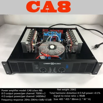 CA8 Профессиональный усилитель мощности Pure Power Amp 2 канала (2U) KTV/Сцена/Домашние развлечения KTV 8 Ом 700 Вт * 2/4 Ом 1400 Вт * 2