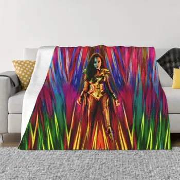 Одеяло для фан-арта Super Hero Womans, Теплое Флисовое Мягкое Фланелевое Чудо-Мультяшное Одеяло для кровати, Дивана, Весна-осень на открытом воздухе