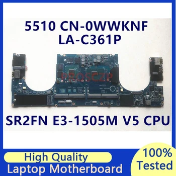 CN-0WWKNF 0WWKNF WWKNF Для DELL 5510 Материнская плата ноутбука с процессором SR2FN E3-150M V5 LA-C361P N16P-Q1-A2 100% Протестирована, работает хорошо