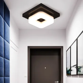 Квадратный светильник для прохода Встраиваемый потолочный светильник из нержавеющей стали Современный потолочный светильник поверхностного монтажа для гостиной коридора Спальни