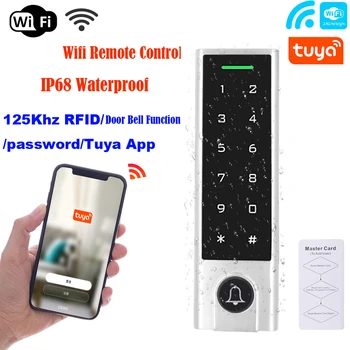 Wifi приложение Tuya Дистанционный контроль доступа Металлическая карта RFID 125 кГц Автономный контроль доступа к двери IP67 Водонепроницаемая функция дверного звонка