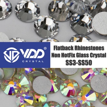 VDD SS3-SS50 Высококачественные Стеклянные Стразы Супер Яркий Кристалл Без Горячей фиксации, Плоский клей На 3D Камнях Для Дизайна ногтей DIY