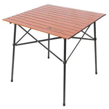Квадратный складной походный столик из алюминия на колесиках, 31,5 ”x 31,5 ” x 27,5”