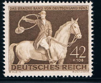 1 шт./компл. Новая почтовая марка Германии 1943 Мюнхен Коричневая лента Гоночная конференция Гравировальные марки