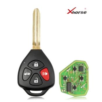 10 шт./лот XHORSE XKTO02EN Проводной Дистанционный ключ Для Toyota Style Flat 4 Кнопки для VVDI VVDI2 Key Tool Английская Версия