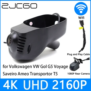 ZJCGO Dash Cam 4K UHD 2160P Автомобильный Видеорегистратор DVR Ночного Видения для Volkswagen VW Gol G5 Voyage Saveiro Ameo Transportor T5