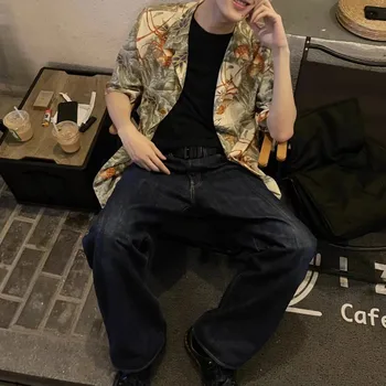 Owen Yohji Одежда в японском корейском стиле, мужские рубашки для мужчин, мужская одежда оверсайз