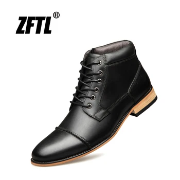ZFTL/ Новые мужские ботильоны ручной работы, мужские ботинки 