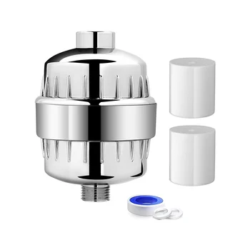 Фильтр для душа 20-ступенчатый фильтр для душа с жесткой водой Фильтр для душа с 2 сменными фильтрующими картриджами