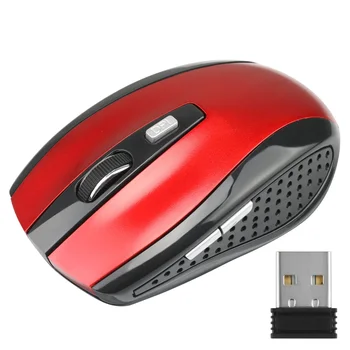 Беспроводная Мышь с Регулируемым разрешением 6 Кнопок Оптические Игровые Мыши с USB-Приемником для Компьютера PC