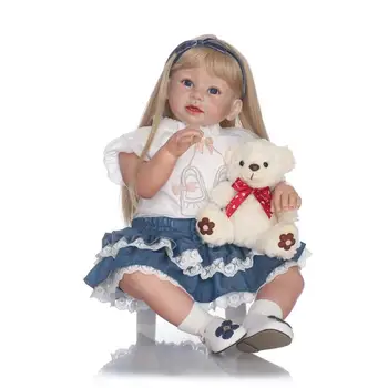 новое поступление, годовалая красивая маленькая девочка, возрожденная силиконовая кукла для детей, игрушки для детей, куклы, возрожденные детские куклы