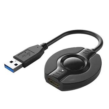Видеоконвертер 1080P 60HZ HD-совместимый видеопереключатель USB3.0 в HDMI-совместимый Аксессуары для ноутбуков