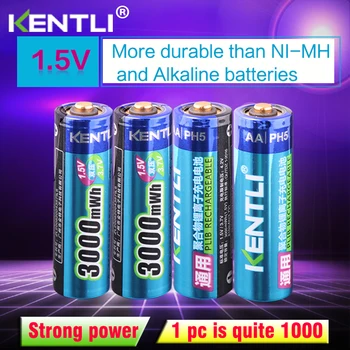 KENTLI 4 шт./лот Стабильное напряжение 3000 МВтч батарейки типа АА 1,5 В аккумуляторная батарея полимерно-литиевая литий-ионная батарея для камеры ect
