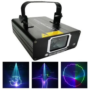500 МВт RGB Лазерный красочный луч DMX Звуковые проекционные лампы для дискотеки KTV DJ Home Party Show Сканирующий проектор Сценическое освещение