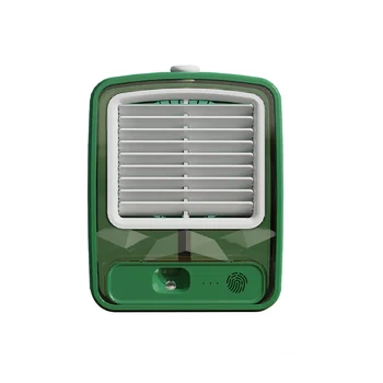 Небольшой настольный вентилятор с распылителем тумана, светодиодный ночник, USB-перезаряжаемый вентилятор для запотевания воды, Портативный настольный вентилятор охлаждения C