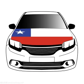 Крышка капота автомобиля с флагом Чили 3,3x5 футов/5x7ft из 100% полиэстера, баннер на капоте автомобиля
