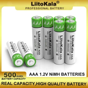 4-80 шт. Аккумуляторная батарея LiitoKala AAA NiMH 1,2 В 500 мАч, подходит для игрушек, мышей, электронных весов и т. Д