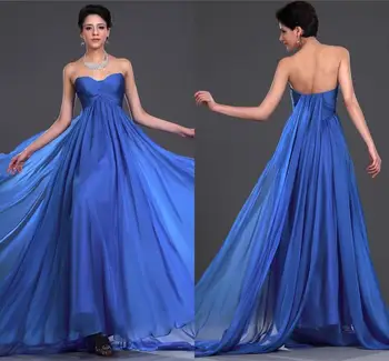 Новое Синее Вечернее платье в стиле Ампир с рюшами в виде Сердца 2024, Вечерние платья для Вечеринок Трапециевидной Формы, Шифоновый халат для беременных de soriee