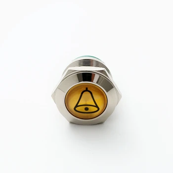 Символ дверного звонка ELEWIND 1 БЕЗ металлического кнопочного переключателя из никелированной латуни (PM191B-10 / N с символом дверного звонка)