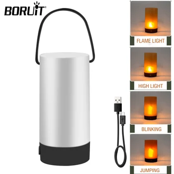 Портативный Походный светильник с динамическим эффектом пламени, мощный перезаряжаемый Дыхательный светильник, Уличный Водонепроницаемый подвесной светильник для палатки