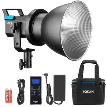 Sokani X60 80W LED Video Light 5600K Дневной Свет для фотосъемки на открытом воздухе с креплением Bowens 2.4G Пульт Дистанционного управления