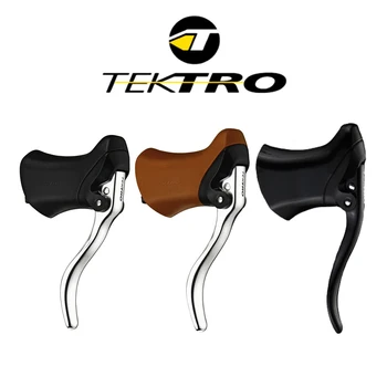 Тормозной рычаг TEKTRO RL340 MTB для шоссейного велосипеда, алюминиевый аэро-рычаг, быстроразъемный механизм с резиновым колпаком, руль 23,8 и 24,2 мм