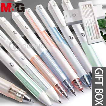 M & G 4 шт./кор. 0,5 мм/0,38 мм Гелевая ручка Бизнес Офис черные чернила для заправки U-PIN гелевая ручка для школьных канцелярских принадлежностей стационарные ручки