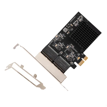Гигабитная сетевая карта PCIE X1 RTL8111H 4-Портовая Гигабитная серверная сетевая карта RJ45 Ethernet Сетевой адаптер