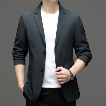 6543-2023 Мужской костюм весенний новый деловой профессиональный мужской пиджак повседневная корейская версия костюма
