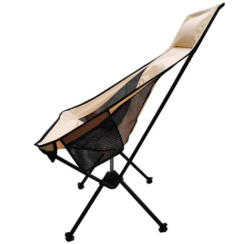 2020 Уличный пляжный стул, Складной походный стул с высокой спинкой и сумкой для переноски, черный, алюминиевый