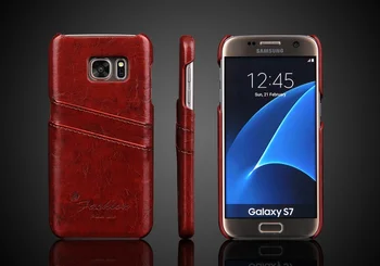 Масляно-восковой чехол из искусственной кожи для Samsung Galaxy S7, новый Оригинальный чехол со слотами для карт, смешанный цвет, оптовая продажа, Samsung S7 класса Люкс