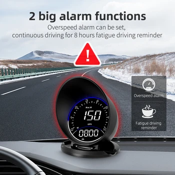 G6 GPS HUD Heads Up Дисплей автомобильный спидометр Умный цифровой счетчик напоминаний о тревоге Аксессуары для автомобильной электроники для всех автомобилей