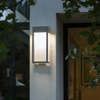 Водонепроницаемые уличные настенные светильники для современной виллы, садового коттеджа, ландшафтного освещения крыльца для террасы, балкона, гаража Со светодиодными лампами